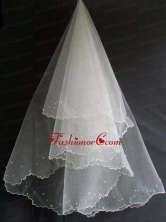 Beading Decorate Tulle Popular Wedding Veil RR111602FOR