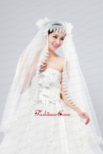 Cheap One-Tier Lace Edge Drop Veil Wedding Veils ACCWEIL015FOR