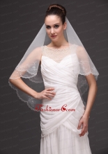Embroidery Tulle Beautiful Bridal Veils For Wedding HM8805FOR