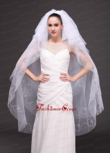 Embroidery With Tulle Bridal Veil On Sale RR091419FOR