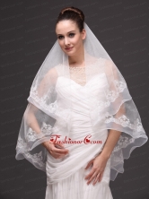 Fashion Best Wedding Veils With Appliques Hot Saling HM2088FOR
