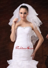 Four Tier Elbow Wedding Veil With Pencil Edge HM8676FOR