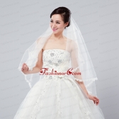 Graceful One-Tier Lace Edge Elbow Veils for Wedding Party ACCWEIL002FOR