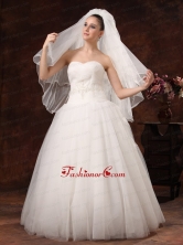 Inspired Layer Ribbon Edge Organza Bridal Veil RR091301FOR
