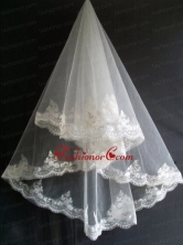 Lace Appliques Tulle Beautiful Wedding Veil RR111601FOR