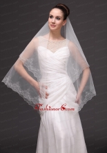Lace Appliques Tulle Fashionable Bridal Veils For Wedding HM8804FOR