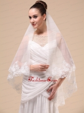 Lace Appliques Tulle Graceful Wedding Veil RR091406FOR