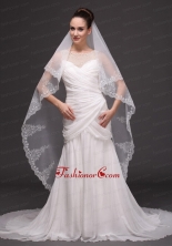 Lace Tulle Classic Bridal Veil For Wedding HM8809FOR