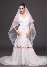 Lace Tulle Fashionable Bridal Veil For Wedding HM8813FOR