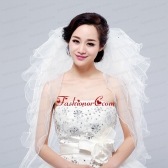 Multi-Tier Pencil Edge Elbow Bridal Veils Whites Bridal Veils ACCWEIL033FOR