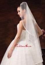 One Tier Organza Fingertip Wedding Veil HM8620FOR