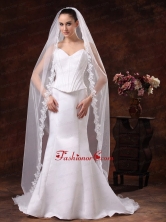 One Tier Tulle Cathedral Veil For Wedding HM8230FOR