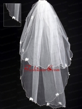 Organza Appliques Romantic Bridal Veil RR111625FOR