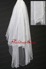 Organza Pearl Trim Edge Wedding  Bridal Veil RR111618FOR