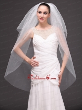 Three Tier Tulle Drop Veil For Wedding On Sale HM2023FOR