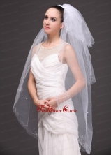 Three Tier Tulle With Embroidery Bridal Veil RR091418FOR