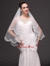 Tow Tier Tulle Wedding Veil On Sale HM2003FOR