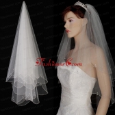 Two Layer Tulle With Pearls Fingertip Veil ACCWEIL04FOR