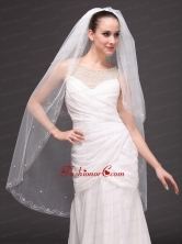 Two Tier Fingertip Wedding Bridal Veil For Wedding Party HM8844FOR