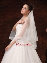 Two Tier Pretty Organza Veil For Wedding HM8801FOR