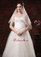 Two Tier Tulle Bridal Veil On Sale HM1.5M-2FOR