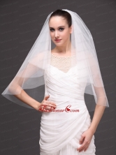 White Tulle Wedding Veil With Two Tier HM8234FOR