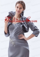  Fold Over Collar Jacket in Grey ACCJA050FOR