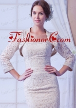 2014 Champagne Long Sleeves Jacket With Lace ACCJA049FOR