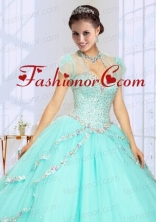 2014 Fashionable Beading Tulle Quinceanera Jacket in Mint ACCJA107FOR