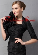 Beautiful Hand Made Flowers Jacket in Black ACCJA013FOR