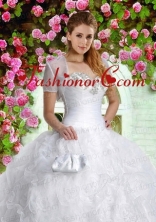 Brand New White Special Occasion Quinceanera Jacket with Beading ACCJA093FOR