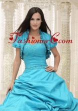 Elegant Teal Quinceanera Jacket Open Front For 2014 ACCJA039FOR