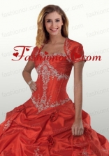 Exclusive Red Open Front Quinceanera Jacket With Appliques ACCJA028FOR