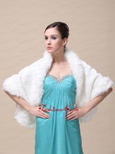 Faux Fur Special Occasion   Wedding Shawl With Open Front RR091505FOR