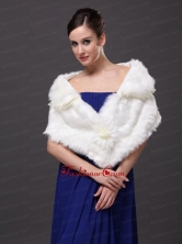 Hand Made Flowers V Neck Stylish Wraps Shawls RR0915038FOR