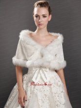Modest Faux Fur V neck Wrap  Shawl UNION29T09FOR