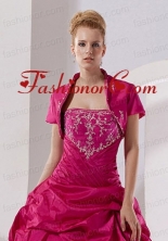 New Arrival Hot Pink Quinceanera Jacket with Open Front ACCJA027FOR