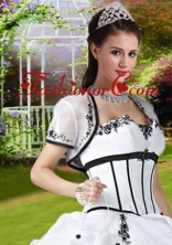 Romantic Appliques  White Special Occasion Quinceanera Jacket ACCJA094FOR
