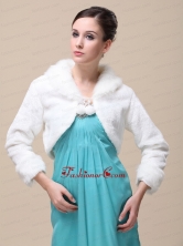 Romantic Fox Fringed Fur Special Jacket  In Ivory With High neck RR09150(13)FOR 