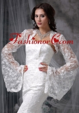 Unique Long Sleeves White Jacket With Lace ACCJA133FOR