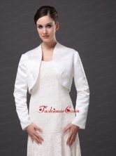 White Satin Jacket For Wedding and Other Occasion With Long Sleeves AFEWST229FOR