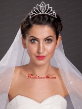 Cute Alloy Tiara With Beaded Flower Decorate JDZH0103FOR