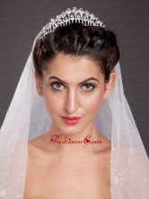 Perfect Arched Alloy Tiara With Beading Embellishes JDZH093FOR