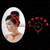 Attractive Necklace and Earing Wedding Jewelry Set with Hairpins ACCJSET209FOR