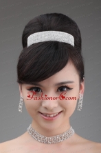 Dazzling and Marvelous Necklace and Tiara in Alloy and Rhinestone ACCJSET035FOR