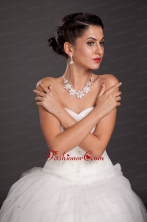 Dreamlike Flower Shaped Jewelry Set Including Necklace And Earrings JDZH075FOR