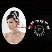 Elegant Pearl Necklace And Earrings Wedding Jewelry Set ACCJSET208FOR