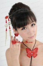 Gorgeous Red Vintage Style Alloy Ladies Jewelry Sets ACCJSET215FOR
