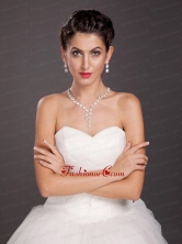 High Quality Crystal Jewelry Set Including Necklace and Earrings JDZH083FOR