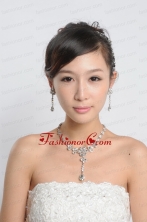 Imitation Pearl Necklace And Earring Set in Silver ACCJSET123FOR